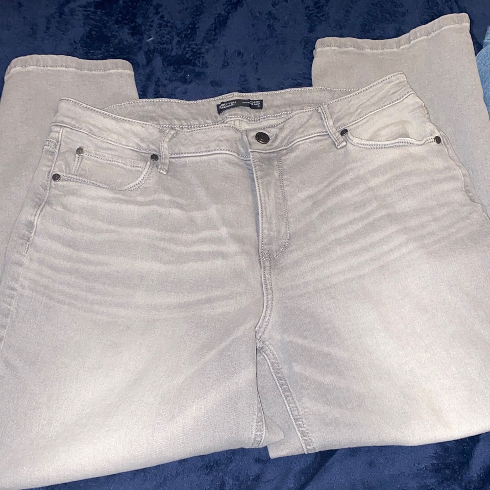 Simply Vera Vera Wang Light Gray Boyfriend Jeans